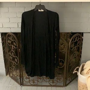 Joah Brown Black ribbed tunic